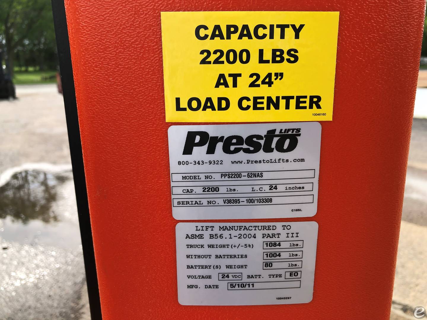 2011 Presto PPS2200-62NAS