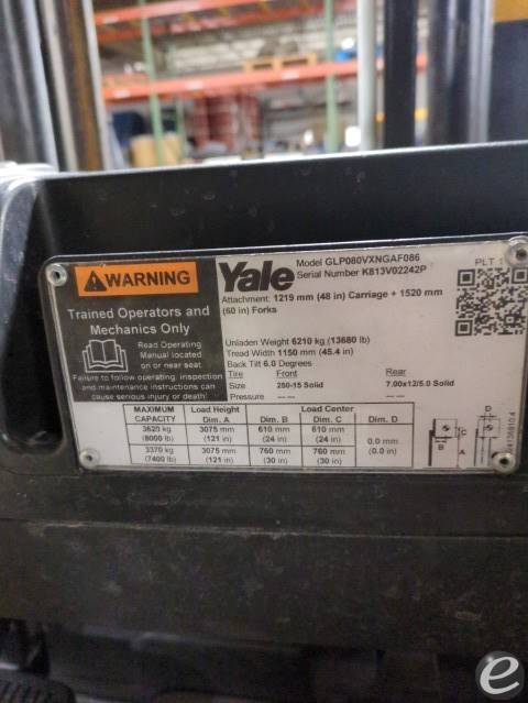 2016 Yale GLP080VXNGAF086