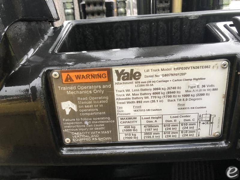 2016 Yale ERP030VT