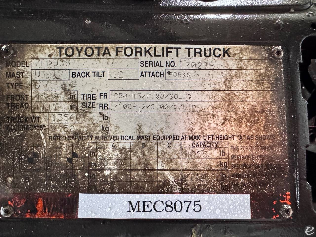 2008 Toyota 7FDU35