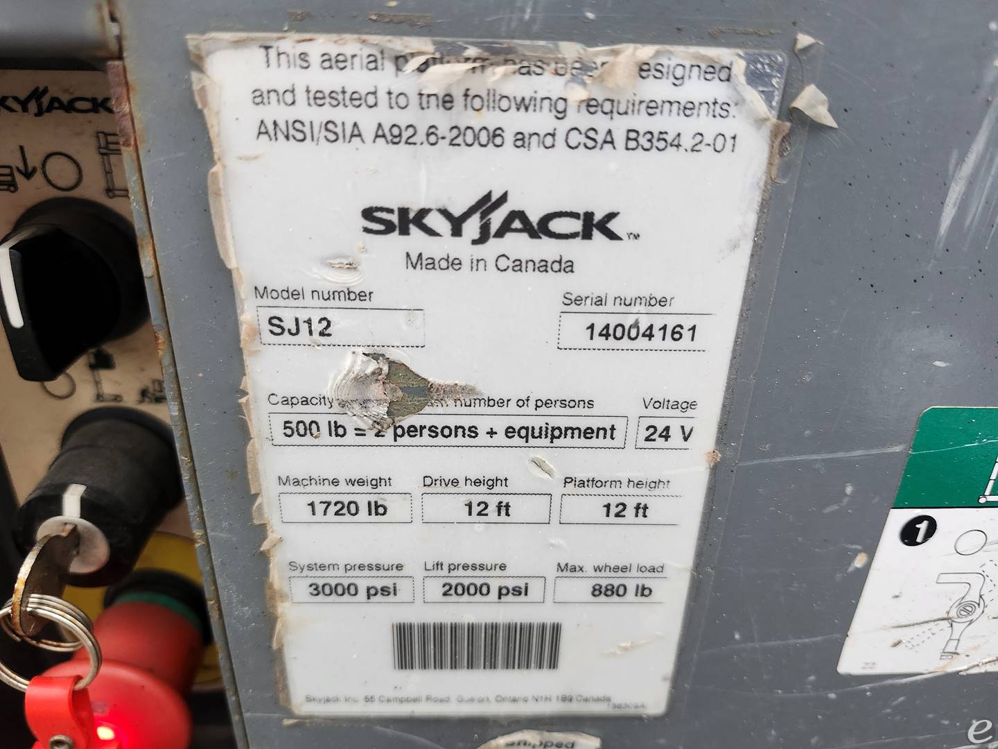 Skyjack SJ12