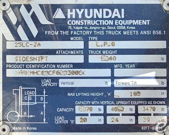 2021 Hyundai 25LC-7A