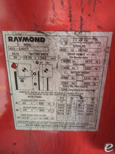 2012 Raymond 425-C40TT