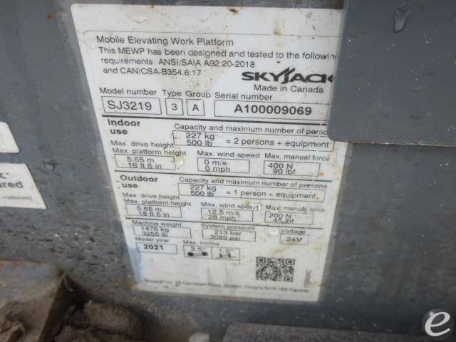 2021 Skyjack SJ3219