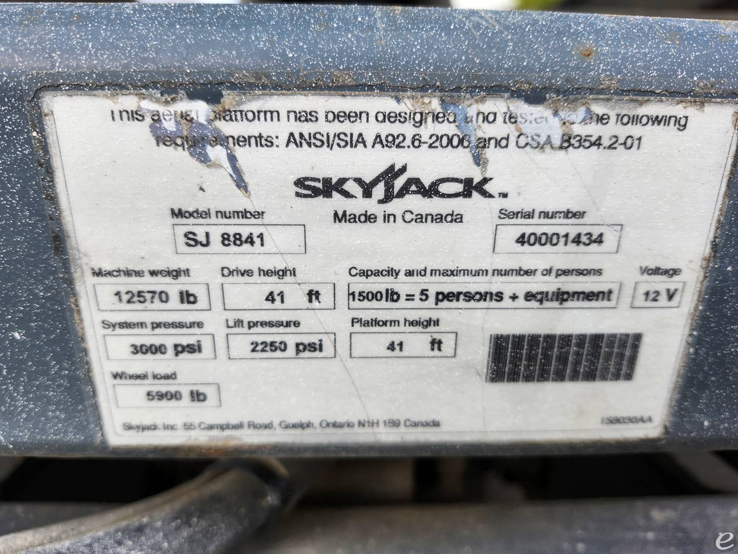 2014 Skyjack SJ8841