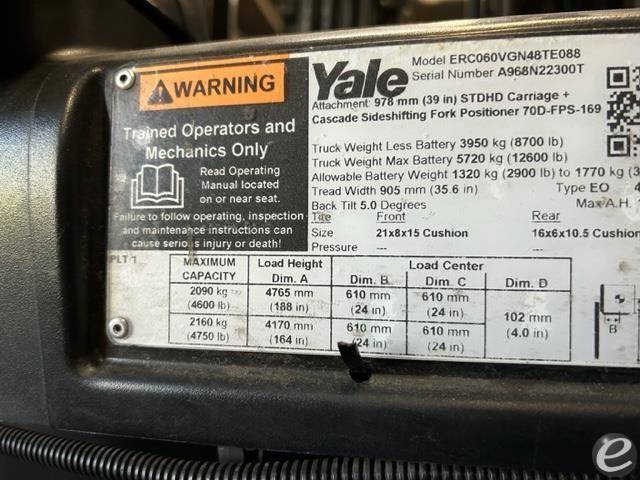 2019 Yale ERC060VG