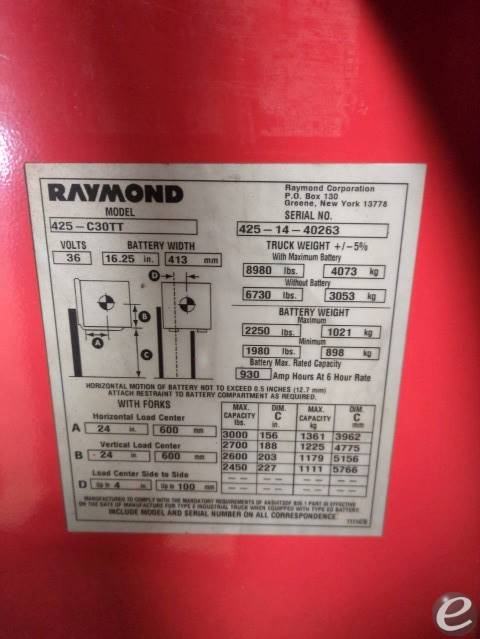 2014 Raymond 425-C30TT