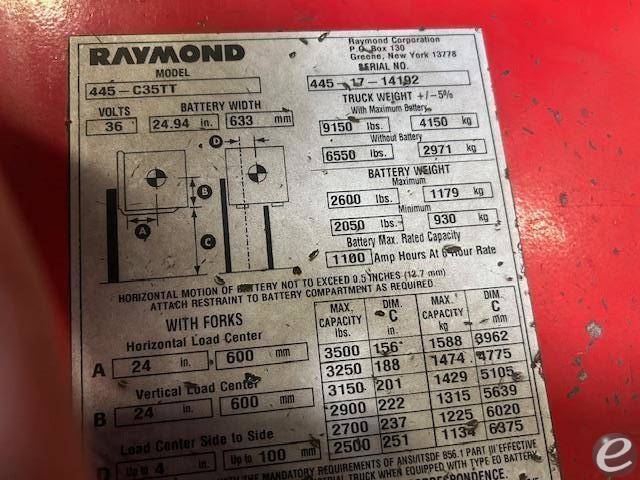 2017 Raymond 445C35TT