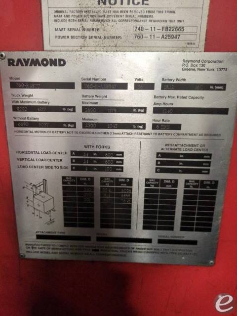 2011 Raymond 760-R45TT