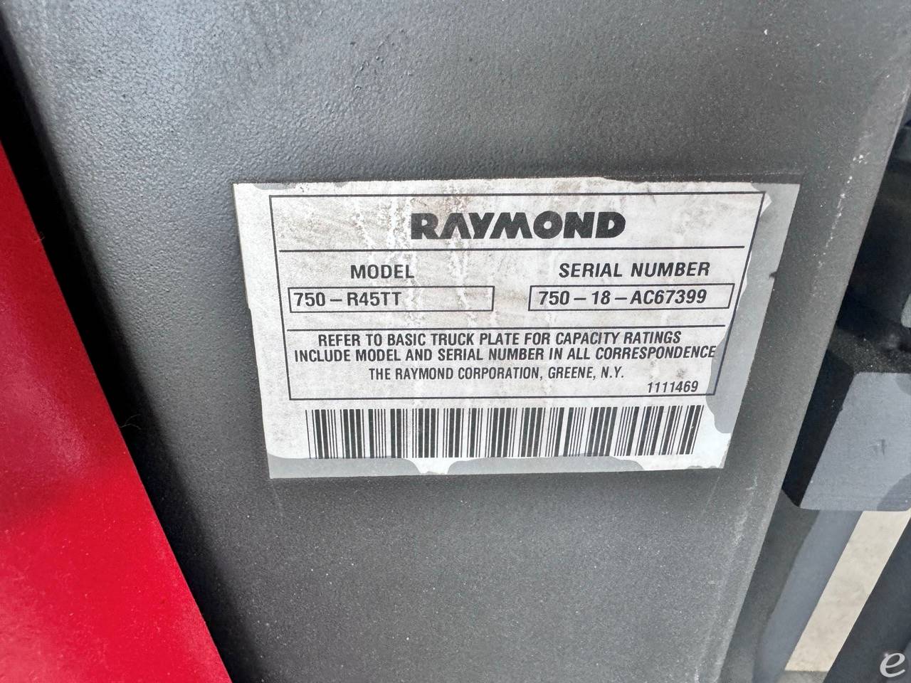 2018 Raymond 750 R45TT