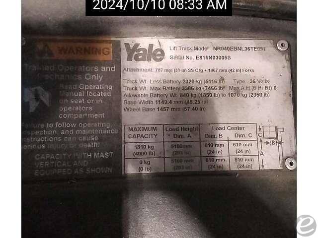 2018 Yale NR040EB