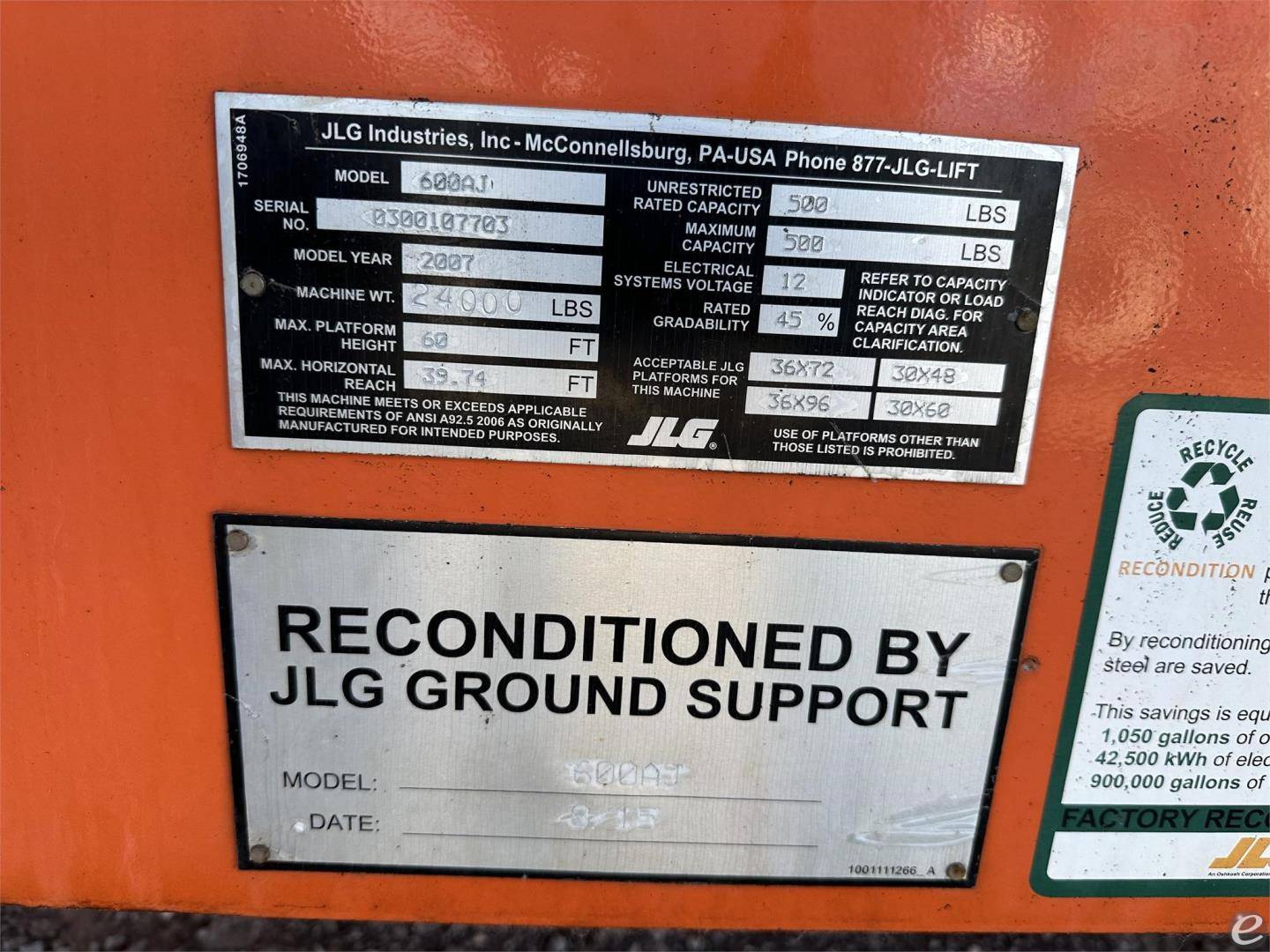 2015 JLG 600AJ