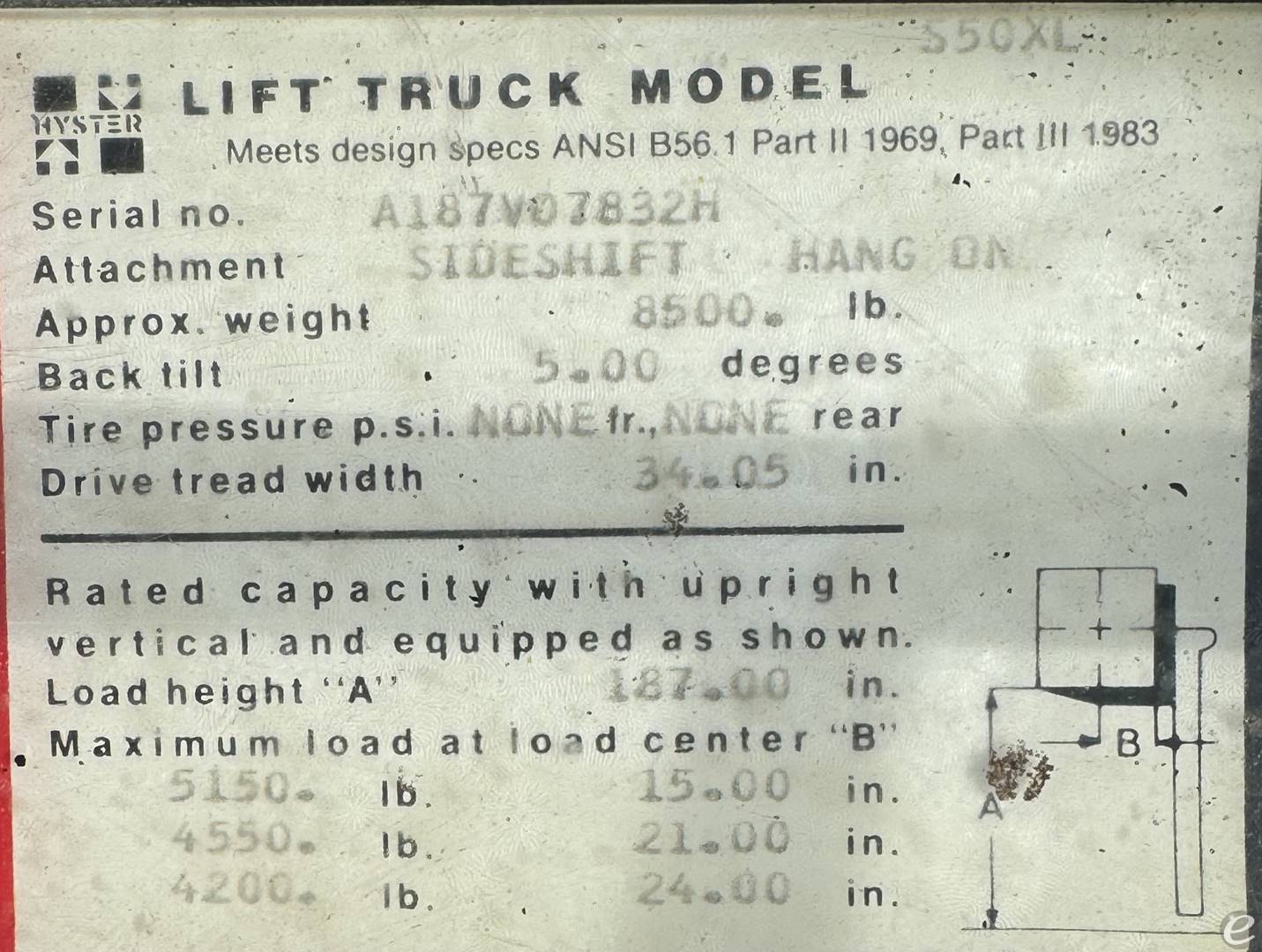 1987 Hyster S50XL