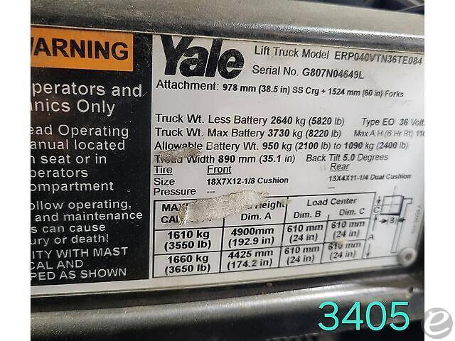 2013 Yale ERP040VT