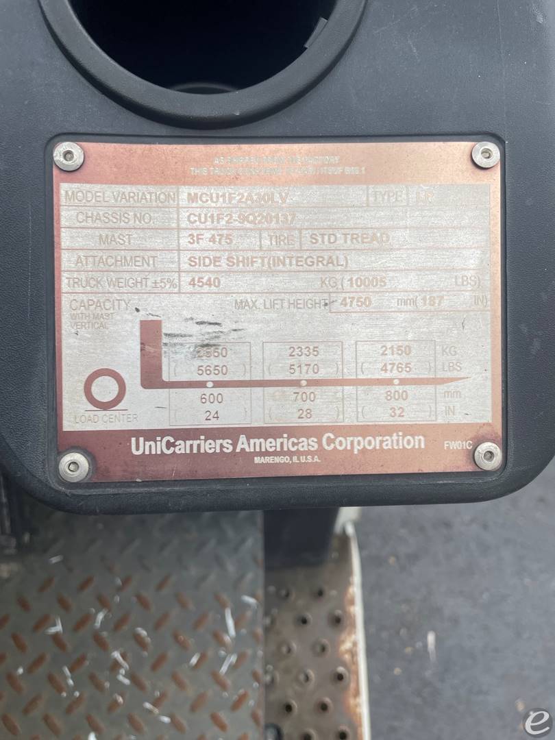 2016 Unicarriers MCU1F2A30LV