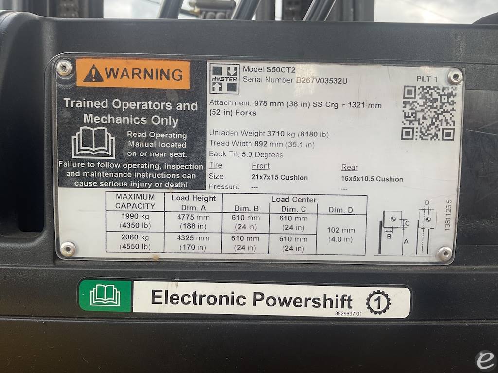 2020 Hyster S50CT