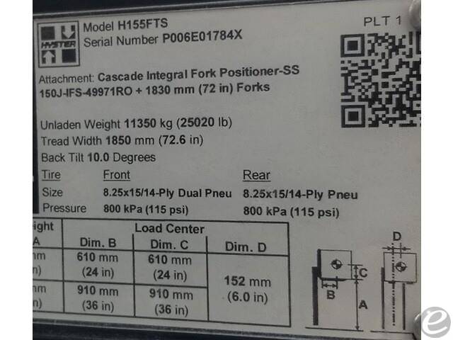 2023 Hyster H155FT