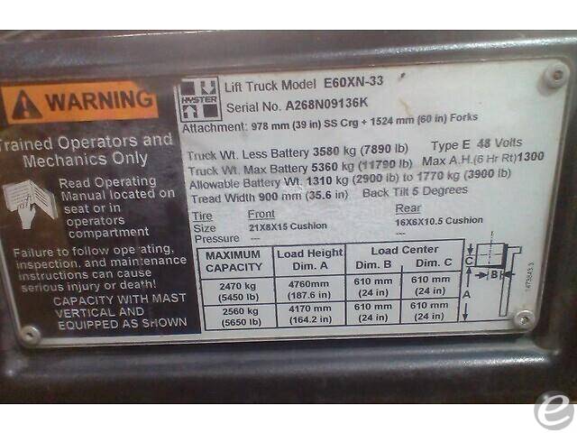 2012 Hyster E60XN