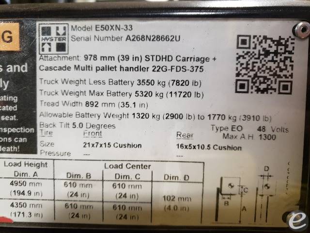 2020 Hyster E50XN-33