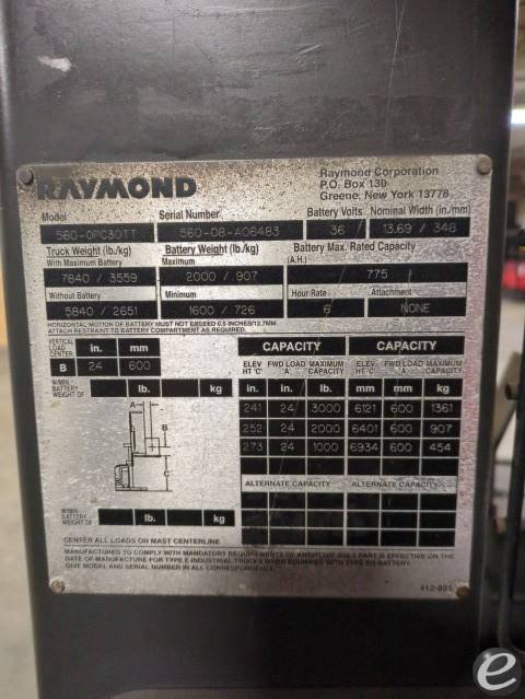 2008 Raymond 560-OPC30TT