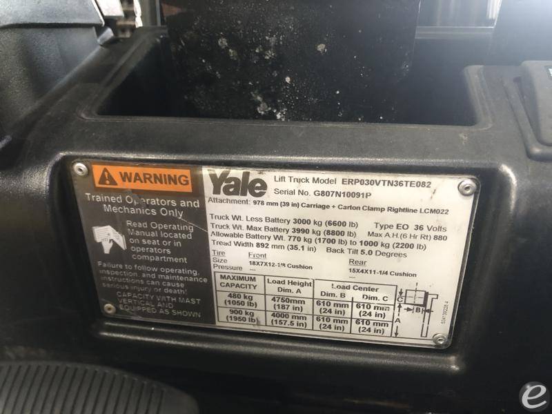 2016 Yale ERP030VT