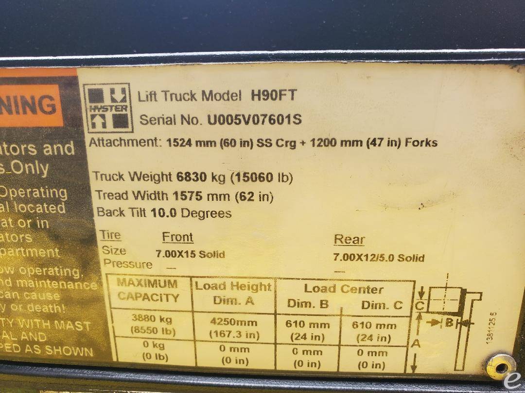 2018 Hyster H90FT