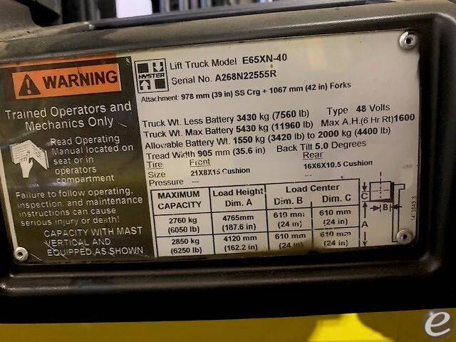 2017 Hyster E65XN