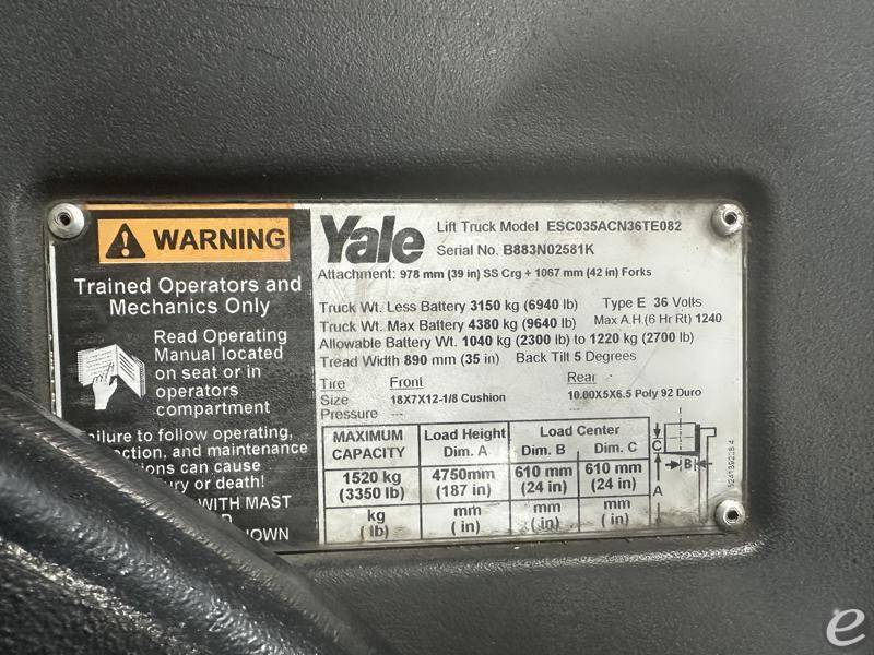 2012 Yale ESC035AC