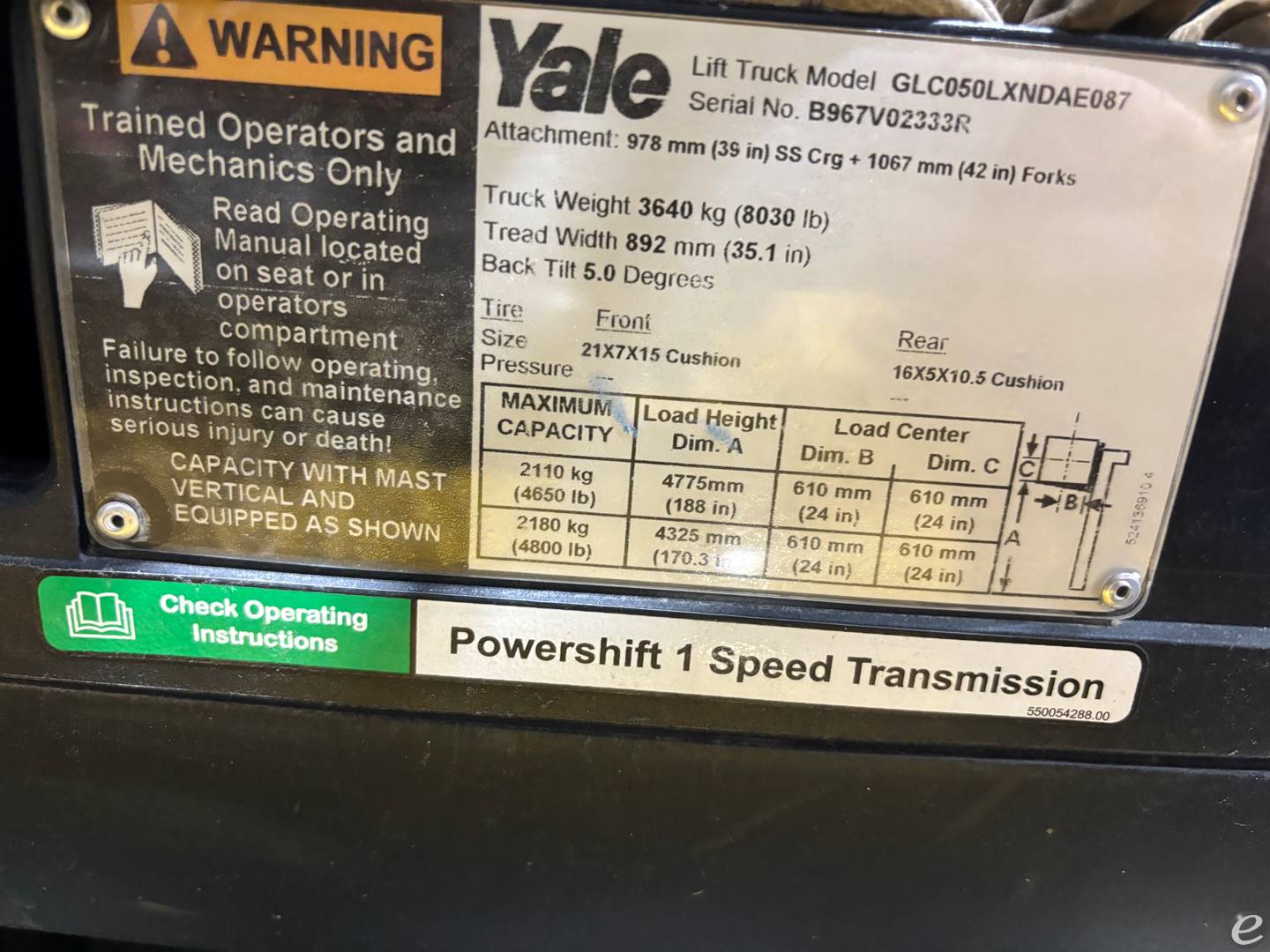 2017 Yale GC050VX