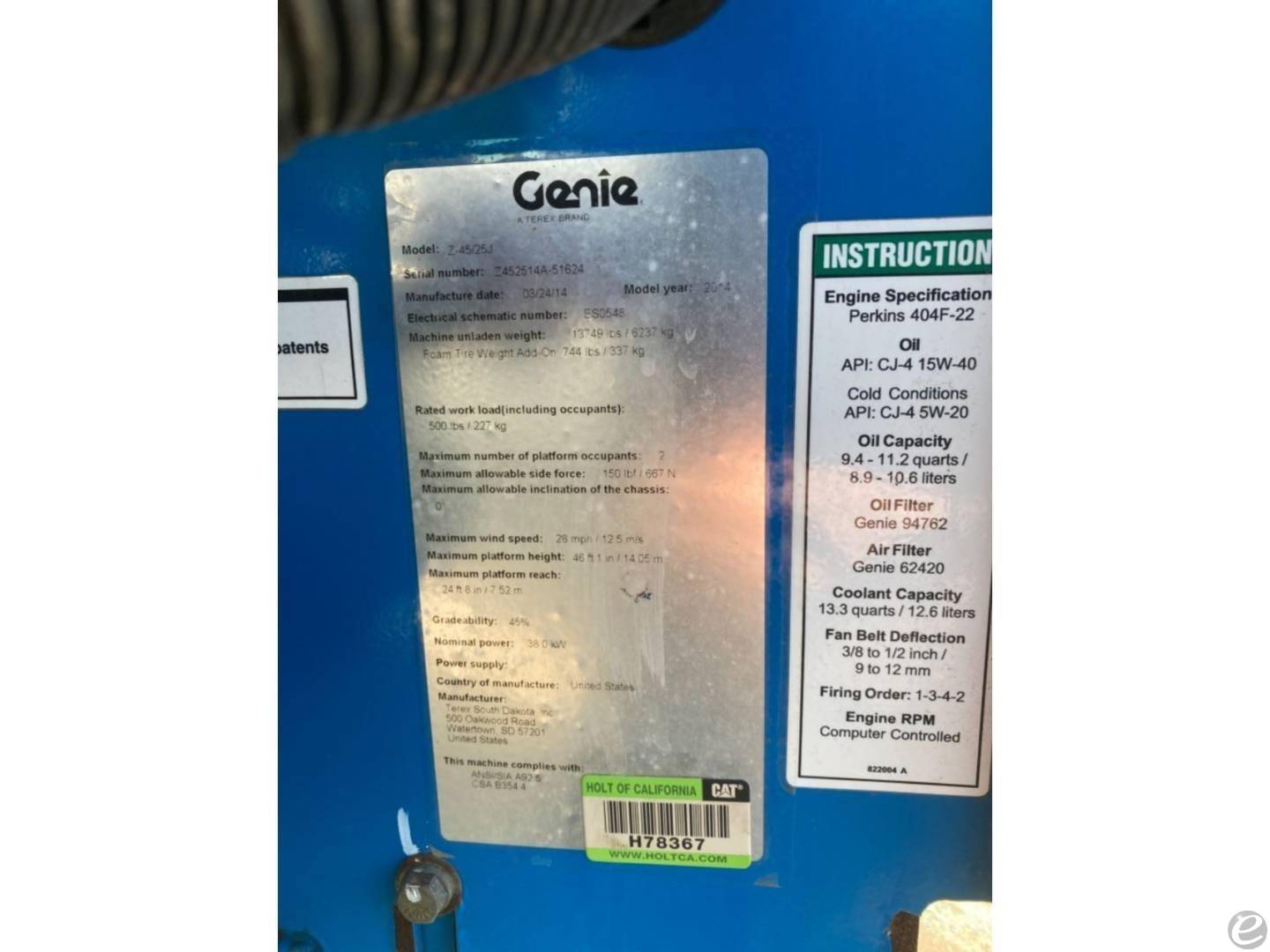 2014 Genie Z45/25J