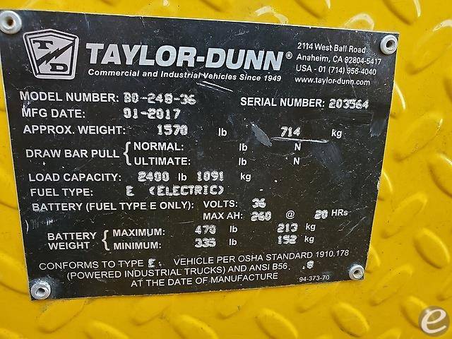 2017 Taylor Dunn B2-48