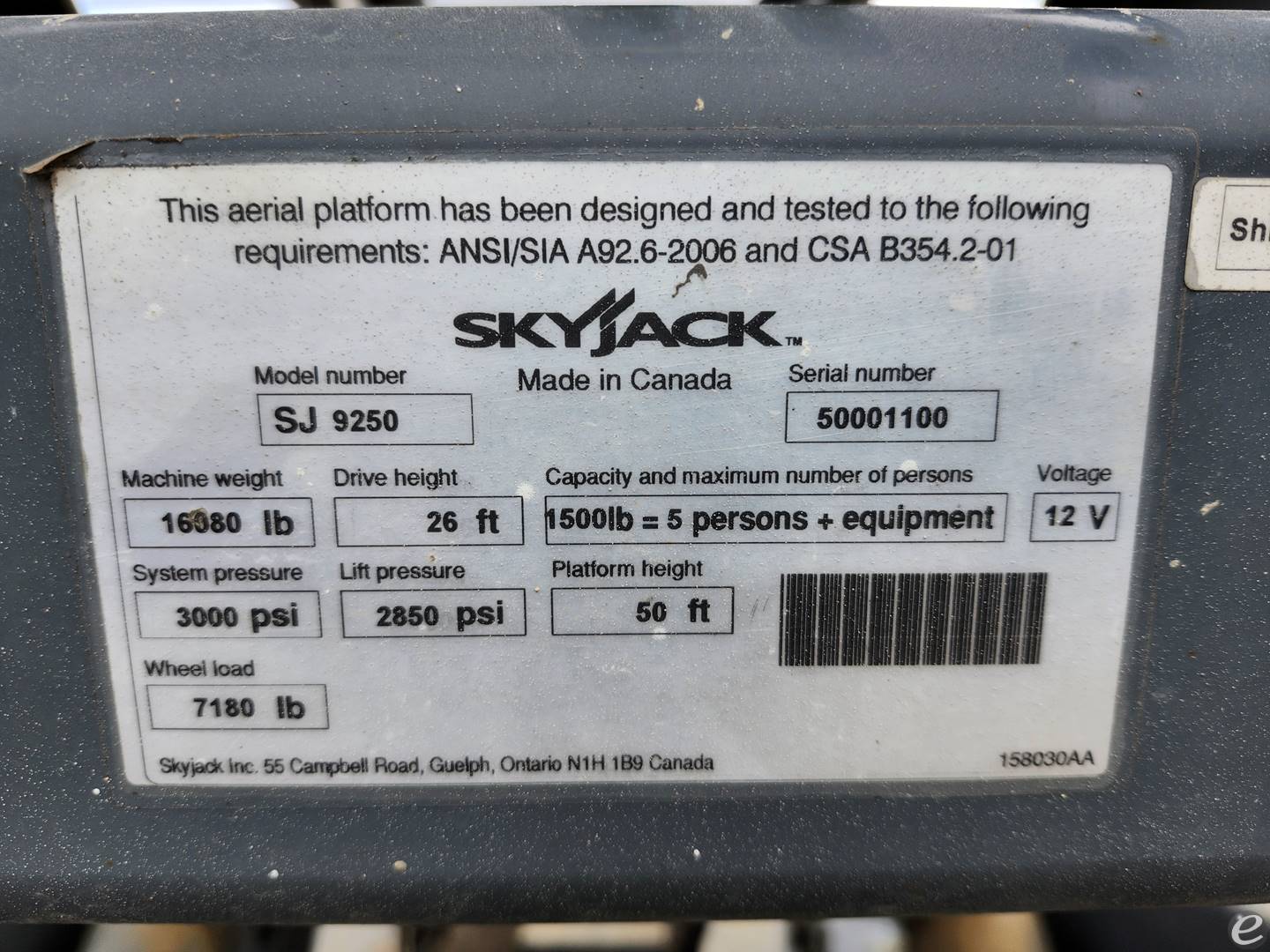 2013 Skyjack SJ9250