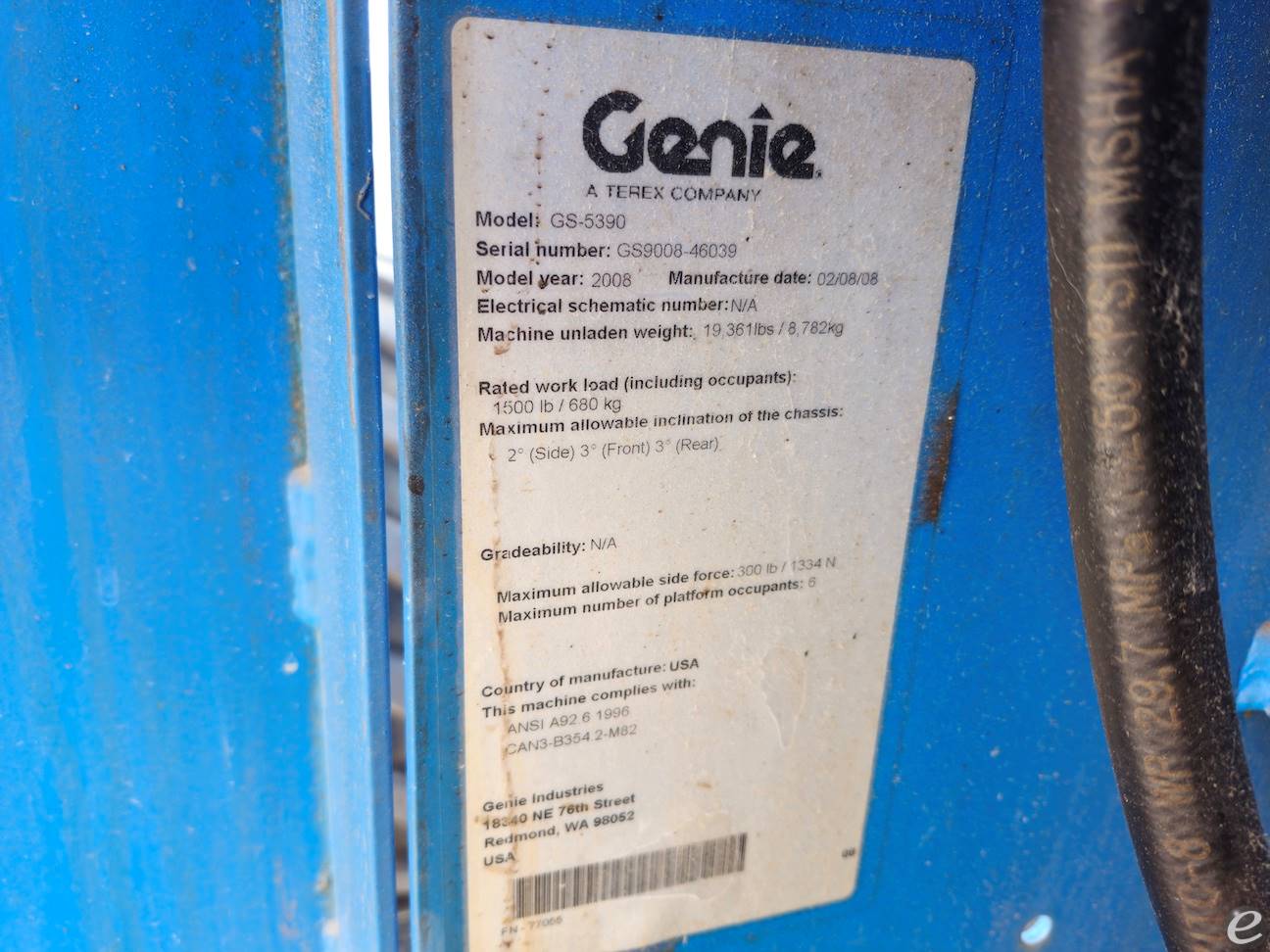 2008 Genie GS-5390