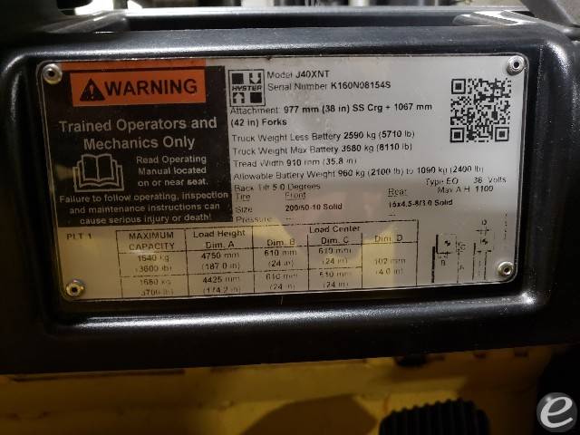 2018 Hyster J40XNT