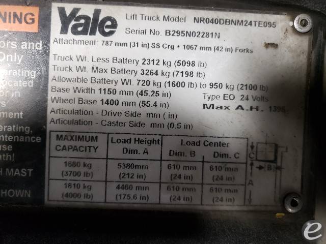 2014 Yale NR040DBNM24TE095