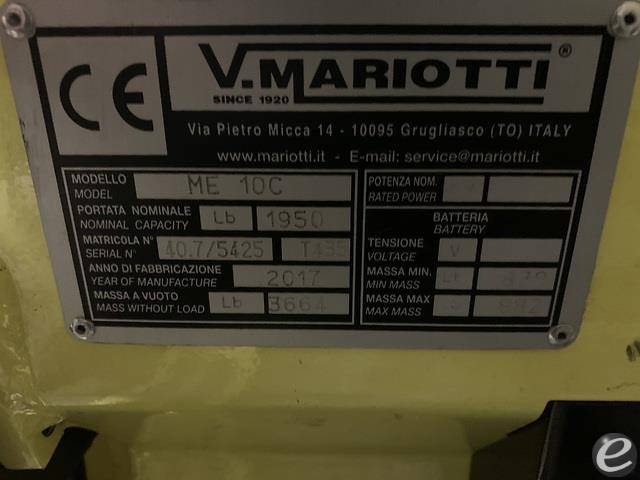 2017 Mariotti ME 10C AC Electric 3 Wheel Forklift - 123Forklift