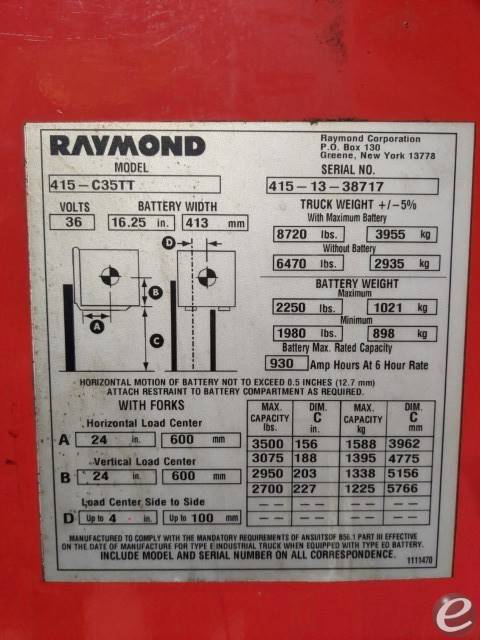 2013 Raymond 415-C35TT