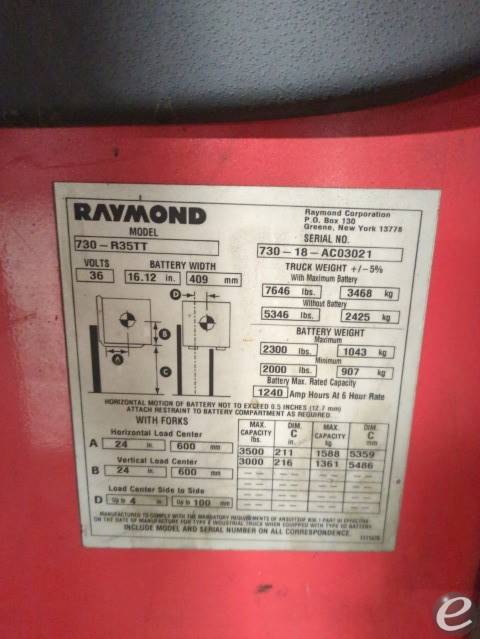 2018 Raymond 730-R35TT