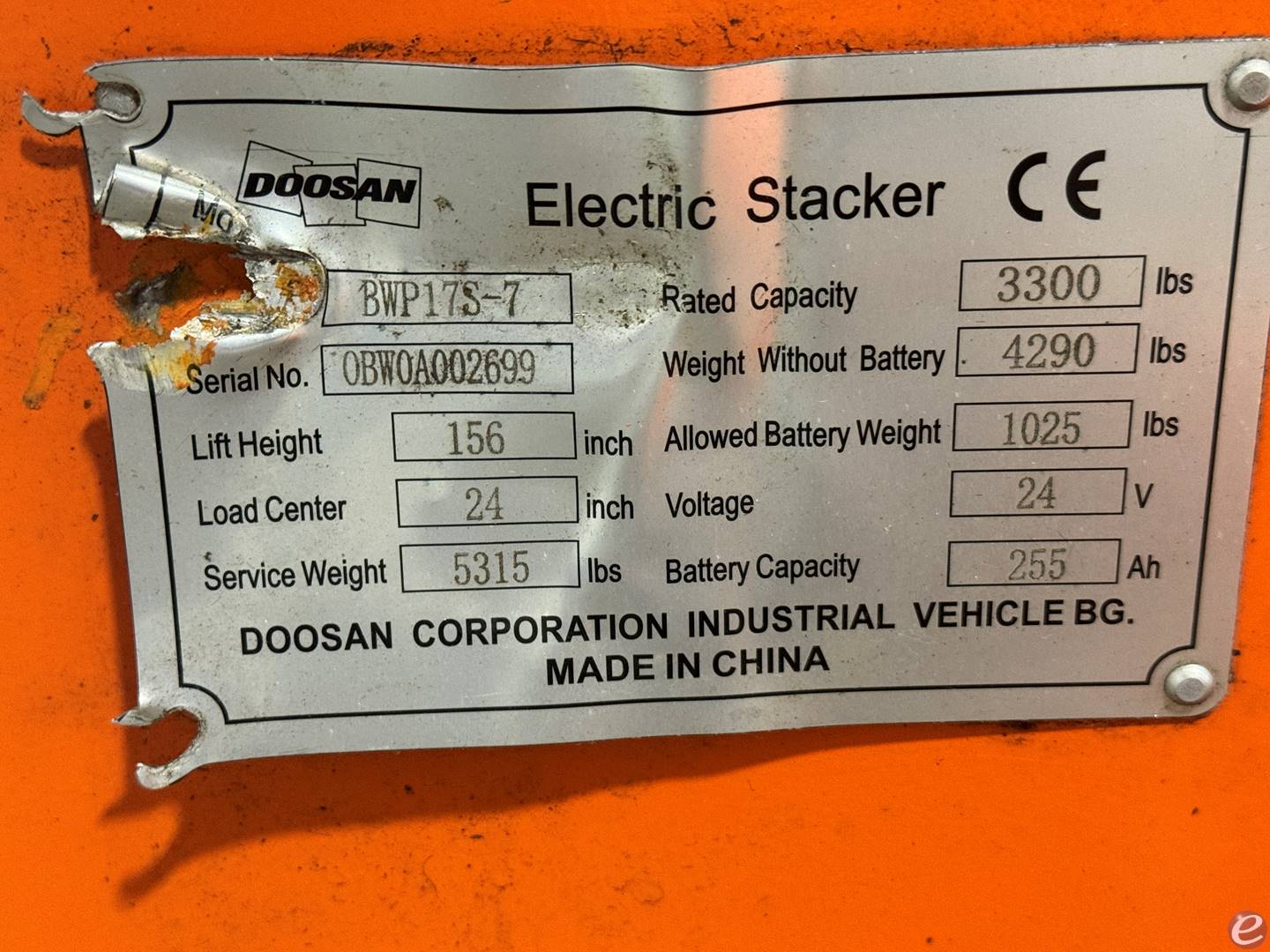 2021 Doosan BWP17S-7