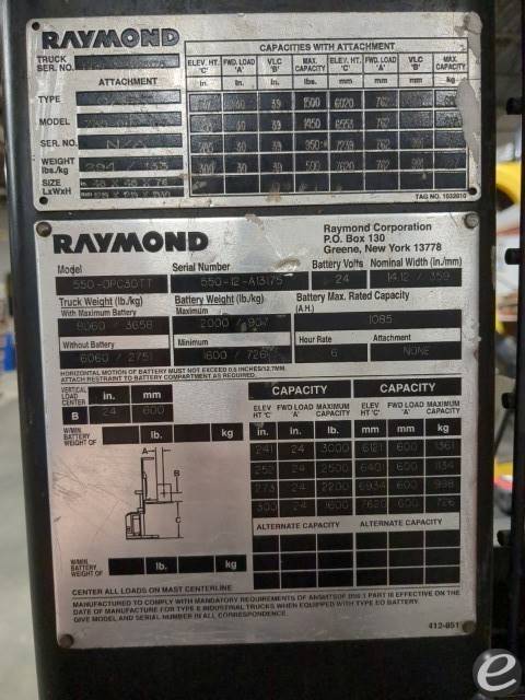 2012 Raymond 550-OPC30TT