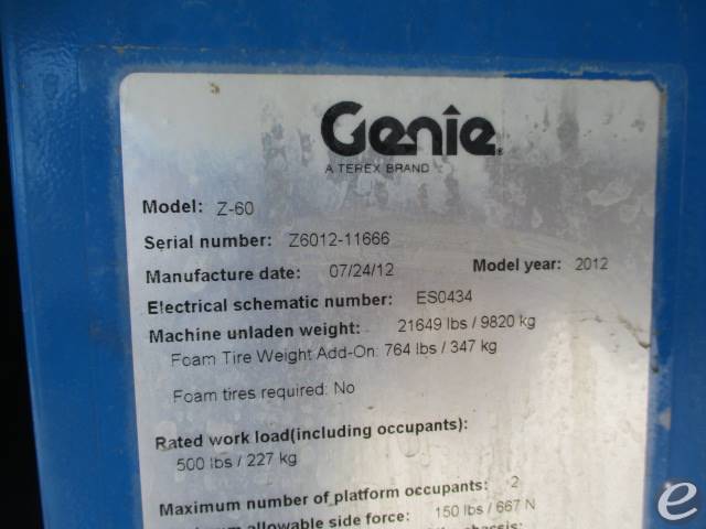 2012 Genie Z60