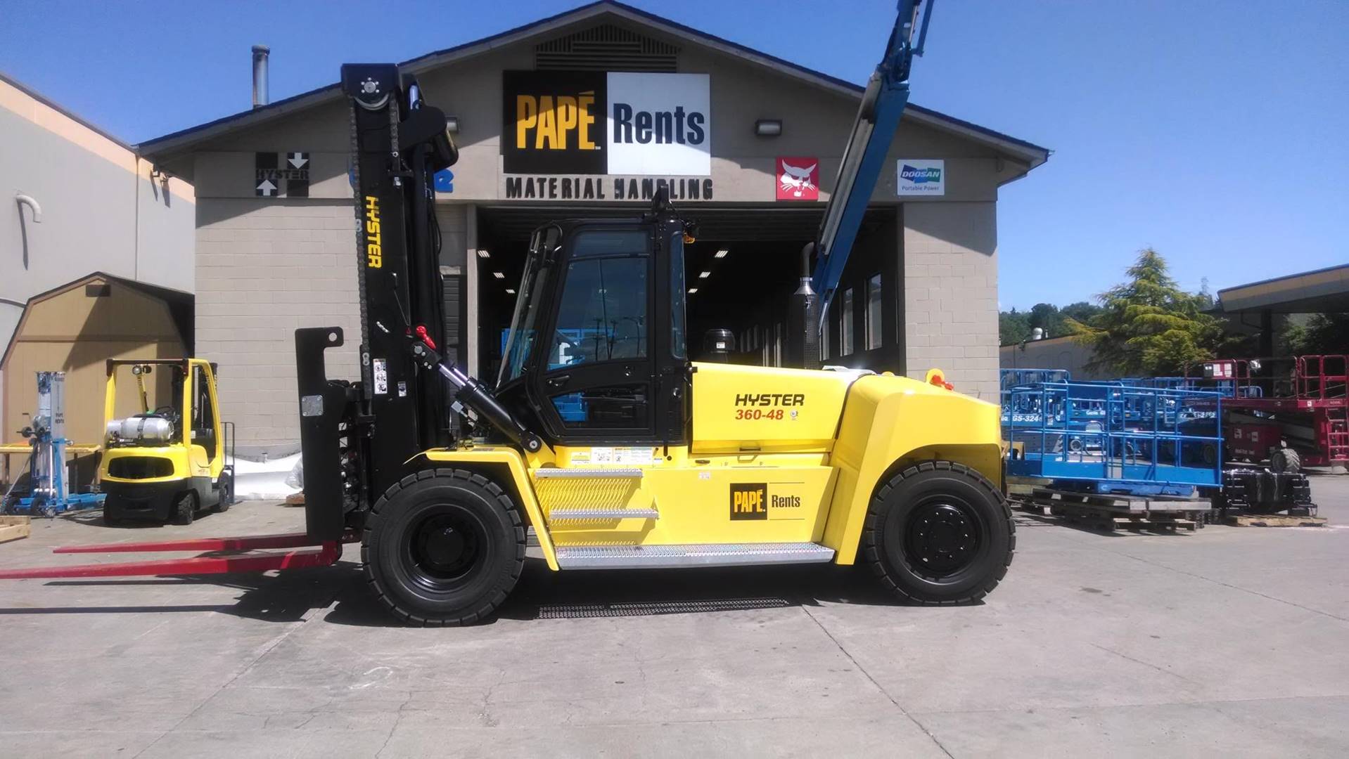 17 Diesel Hyster H360 48hd Pneumatic Tire 4 Wheel Sit Down